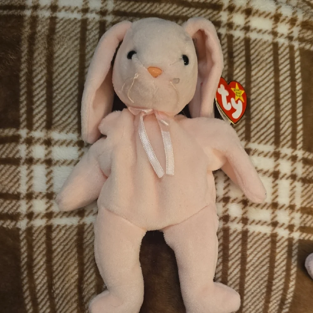Ty Stuffed Bunny‎ Trio - Pink, Mint, Lavender